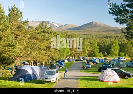 Loch Morlich in the Cairngorms region of Scotland on a calm and sunny ...