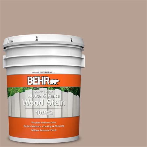 BEHR 5 Gal N190 4 Rugged Tan Solid Color House And Fence Exterior