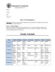 Fin Unv T Time Management Docx Name Course Date Instructor