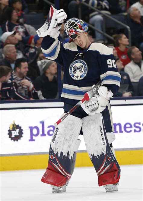 Rookie goaltender Elvis Merzlikins emerges for Blue Jackets | Las Vegas Review-Journal