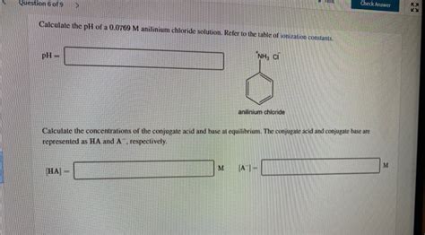 Solved Question Of Check Answer Calculate The Ph Of A Chegg