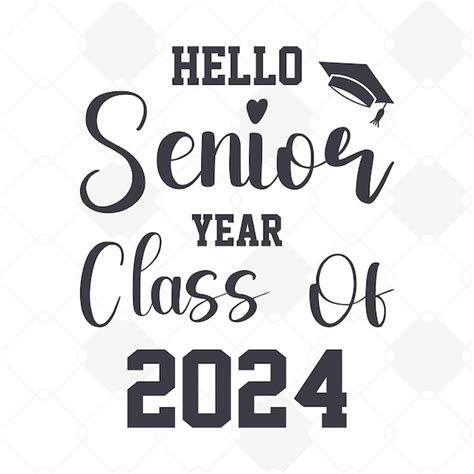 Premium Vector Vector Senior 2024 Lettering Class Of 2024 Stickers