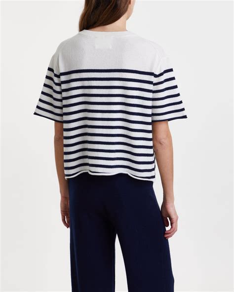 Lisa Yang T Shirt Cila Stripe Cashmere Wakakuu