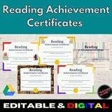 Reading Achievement Certificate Teaching Resources Tpt