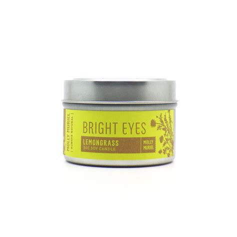 Bright Eyes Lemograss All Natural Soy Wax Candles Scented With Pure