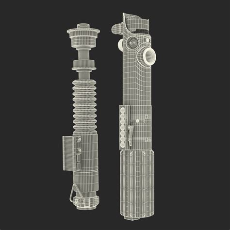 D Luke Skywalker Lightsabers Modeled Model