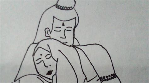 Ram Sita Drawing For Beginners Easy Drawing Of Shree Ram Sita Step By