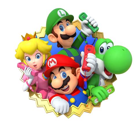 Mario Party 10 Cast With Colored Wii Remotes Artwork Official