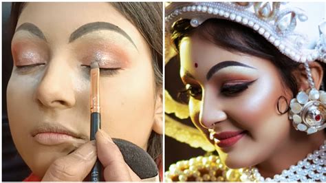 Makeup Goddess Saraswati Saraswati Makeup Saraswati Puja Makeup