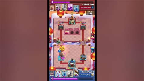 3 Musketeers W Royal Hogs Vs Elixer Golem W Battle Healer Clash Royale Youtube