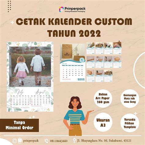 Jual Kalender Dinding Lembar Custom Cetak Kalender Custom