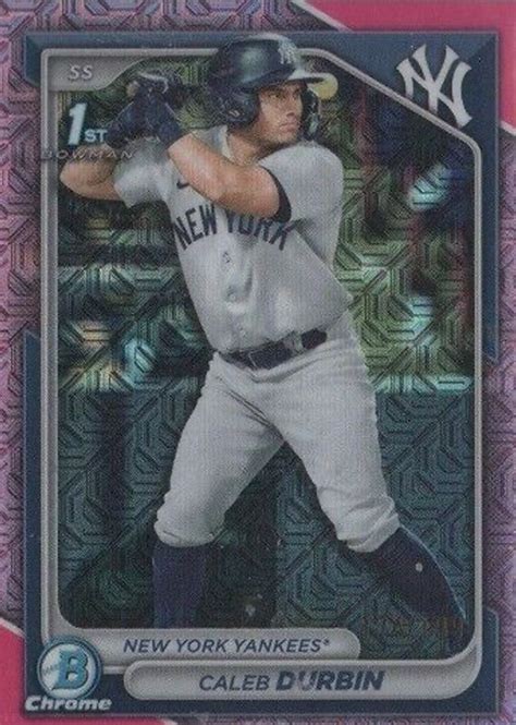 Caleb Durbin 2024 Bowman Chrome Mega Box BCP 214 Prospects Pink Mojo