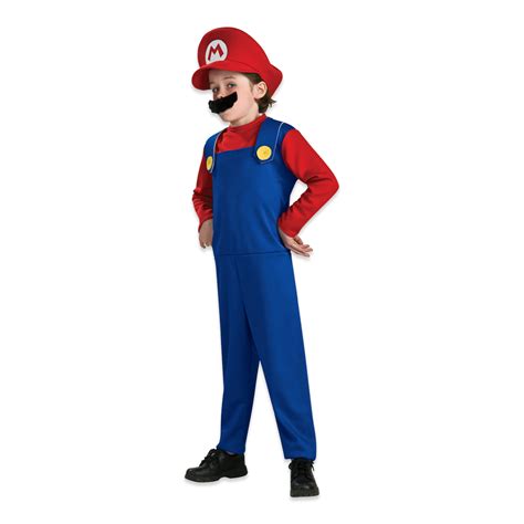 Super Mario Bros Kids Fancy Dress Costumes Nintendo Plumber Party