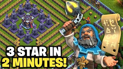 How To 3 Star Dark Ages Grand Warden Challenge In 2 Minutes Clash Of Clans Youtube