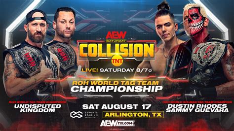 Cartelera Aew Collision De Agosto En Vivo