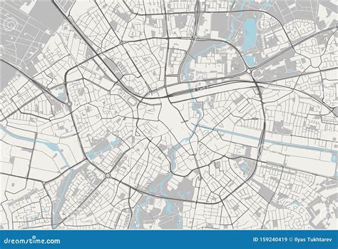 Map of the City of Eindhoven, Netherlands Stock Illustration ...