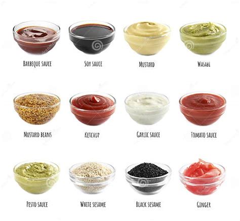 Set Of Different Delicious Sauces And Condiments On Background Stock Image Image Of Ingredient