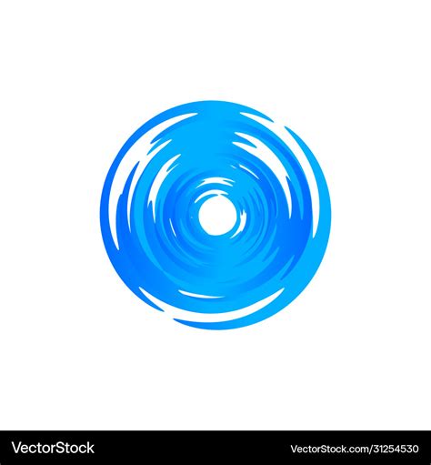 Blue round swirl logo hurricane and typhoon Vector Image