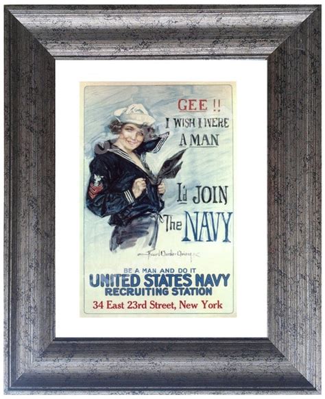 Gee I Wish I Was A Man Id Join The Navy Poster 12 X 18