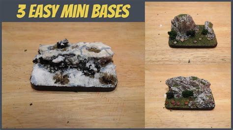 Crafting 3 Easy Mini Bases Video Tutorial Youtube