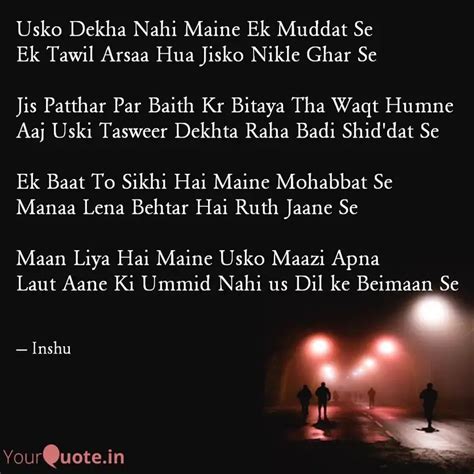 Usko Dekha Nahi Maine Ek Quotes And Writings By Mozaffar Inshu