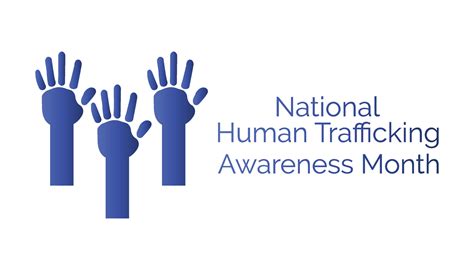 Illustration On The Theme Of National Human Trafficking Awareness Month