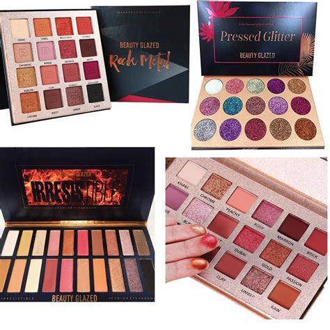 Beauty Glazed NUDE Charming Eyeshadow Palette Matte Glitter Eyes Makeup Pigments Easy To Wear