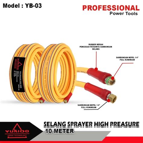 Promo Selang Kompresor 10m Moswell High Pressure Hose Selang Kompresor Selang Semprot Cat