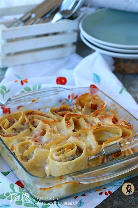 Girelle Di Lasagne Con Prosciutto E Funghi Primo Piatto Facile