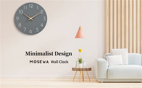 Mosewa Wall Clock Silent Non Ticking Wall Clocks Battery