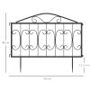 Outsunny Decorative Garden Fencing Pcs Outdoor Picket Fence Panels