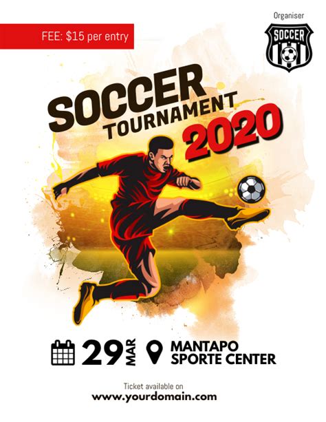 Soccer Futsal Tournament Flyer Poster Template Postermywall