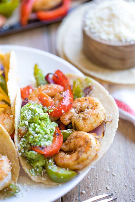 Sheet Pan Shrimp Fajitas Easy Mexican Dinner In About Minutes