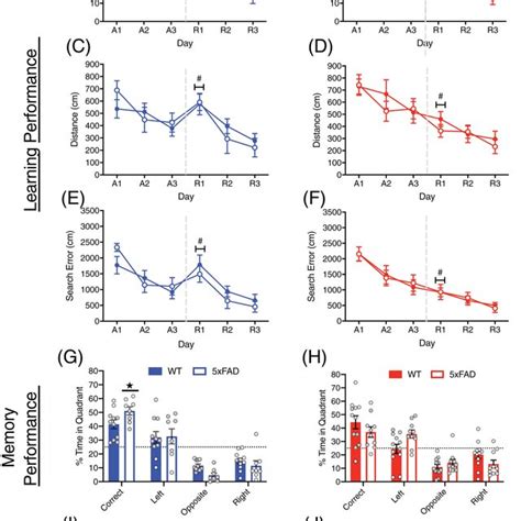 Learning And Memory Performance Of Male And Female 5xFAD Mice At