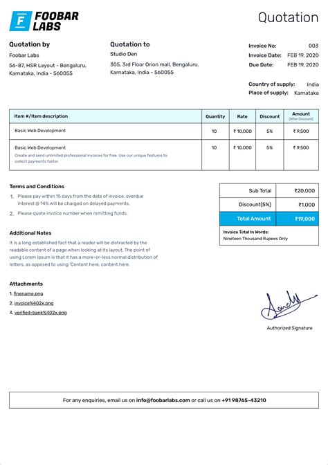 Quotation What Is A Quotation Refrens Invoice Off