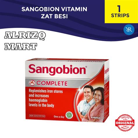 Sangobion Vitamin Zat Besi Penambah Darah Strip Kapsul Lazada