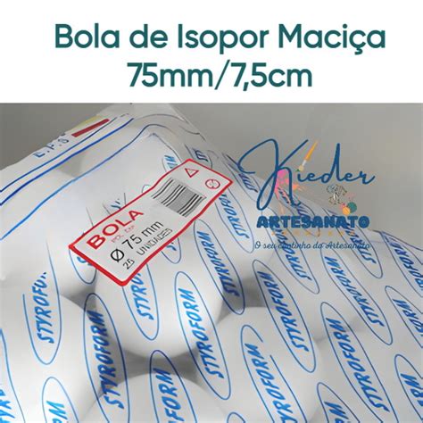 Bola Isopor 75mm 25 Unid Elo7 Produtos Especiais