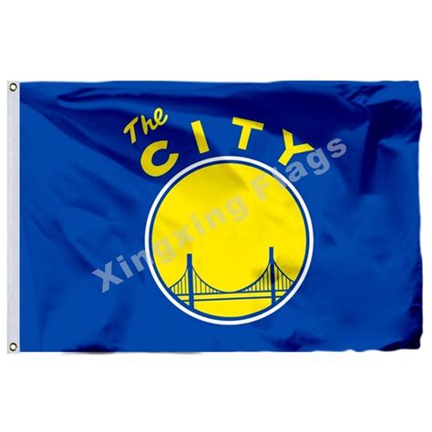 Nba Golden State Warriors Flag 3x5 Ft 150x90cm Banner 100d Polyester