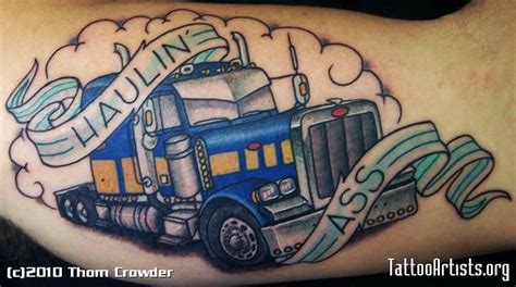 With Him On The Road Even If Theyre Truck Tattoo Trucker Tattoo