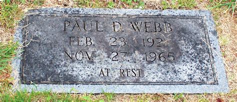 Paul Daniel Webb Find A Grave Memorial