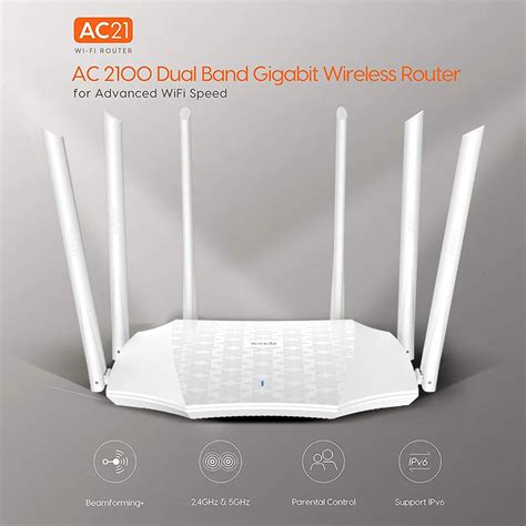 Jual Tenda Router AC21 AC2100 Dual-Band Gigabit Wifi Router | Shopee ...