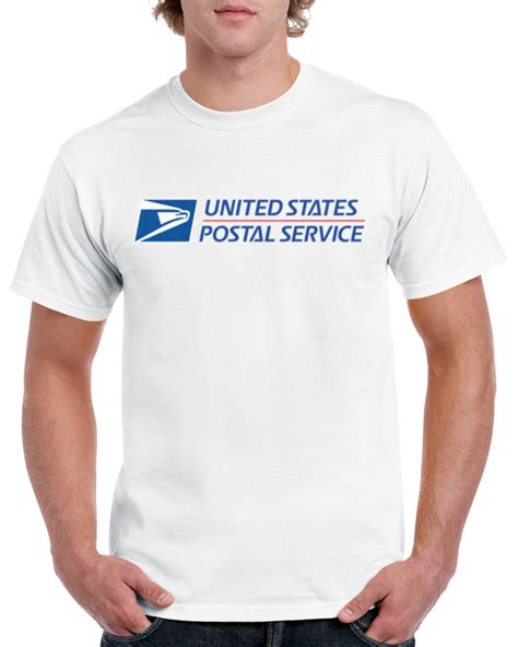 USPS Wordmark Logo T-shirt US Mail Carrier United States Postal Service Post Office Worker ...