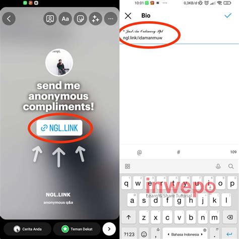 membuat ngl link viral instagram inwepo