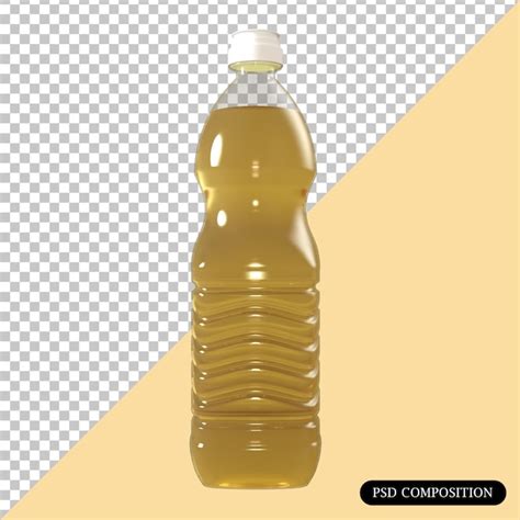 Premium Psd Psd Bottle Oil Isolated 3d Render