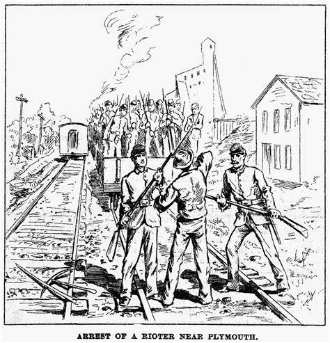 Great Railroad Strike, 1877 Painting by Granger