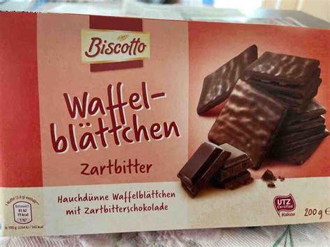 Biscotto Waffelbl Ttchen Zartbitter Kalorien S Sswaren Fddb