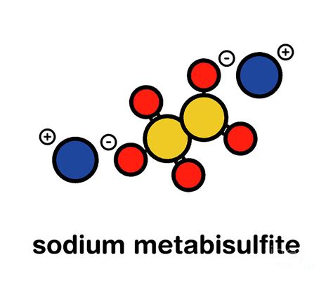 Sodium Metabisulfite Chemical Structure Photograph By Molekuulscience