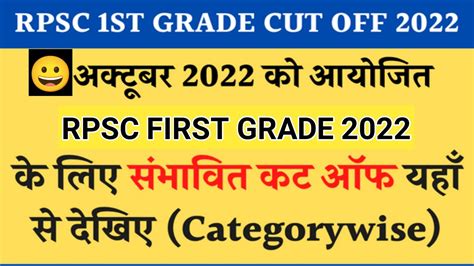 Rpsc 1st Grade Latest News Today 1st Grade Cut Off 2022 Subject