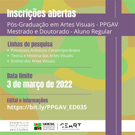 Pos Graduação Em Artes Gratuita - Notícia - Programas de Pós-Graduação em Artes, Design e Moda da Udesc ...