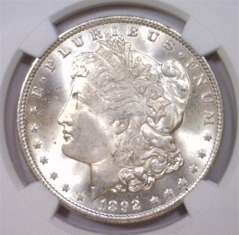 1892 O Morgan Silver Dollar Ngc Unc Details